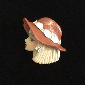 Lady Face Brooch